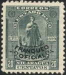 Stamps : America : Nicaragua :  Cóndor y Estado. UPU 1899