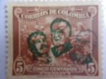 Sellos de America - Colombia -  Café Suave - Homenaje a: Stalin,Churchill, y Roosevelt.