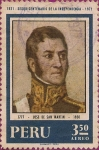 Stamps : America : Peru :  1821 - Sesquicentenario de la Independencia - 1971. José de San Martin (1777-1850).