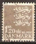 Sellos de Europa - Dinamarca -  Escudo de armas.