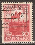 Stamps Denmark -  Estatua del rey Federico V.