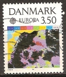 Stamps Denmark -  Europa C.E.P.T.Imagen satelital de temperaturas del agua de Dinamarca.