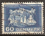 Sellos del Mundo : Europa : Dinamarca : París Conferencia Postal 1863.