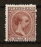 Stamps America - Puerto Rico -  Alfonso XIII.
