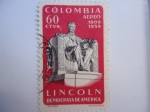 Sellos de America - Colombia -  LINCOLN-Democrata de América.(1809-1959)