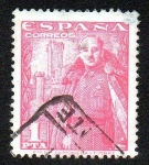 Stamps Spain -  General Franco y el castillo de La Mota