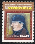 Stamps : America : Venezuela :  Bicentenario de la Independencia - Juan Antonio Díaz Argote