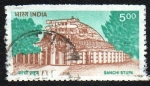 Sellos de Asia - India -  Sanchi Stupa