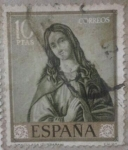 Stamps Spain -  inmaculada (zurbara) 1962