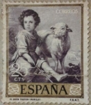 Stamps : Europe : Spain :  el buen pastor (murillo) 1960