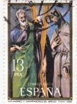 Sellos de Europa - Espa�a -  San Andres y San Francisco (El Greco)     (E)