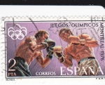 Stamps Spain -  Juegos Olímpicos Montreal -Boxxeo     (E)