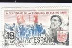 Stamps Spain -  IV  Centenario de la fundación de Buenos Aires   (E)