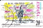 Sellos de Europa - Espa�a -  Escenas del Quijote-  LA DEL ALBA SERÍA   (E)