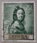 Stamps Spain -  zurbaran 1962