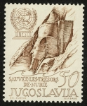 Stamps Yugoslavia -  EGIPTO - Monumentos de Nubia de Abu Simbel en Philae