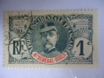 Stamps : Africa : Senegal :  General, Louis León faidherbe (1818-1889)- Afrique Occidentale Française (Ht Sénéga-Niger)