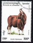 Stamps Asia - Cambodia -  Fauna protegida - Kuprey