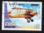 Stamps Cuba -  Aviones - Bücker Jungmann