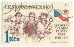 Stamps : Europe : Czechoslovakia :  RECUERDO DEL FRENTE NACIONAL CHECOSLOVAQUIA