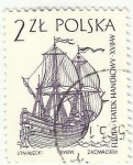 Sellos de Europa - Polonia -  BARCO DEL SIGLO XVII