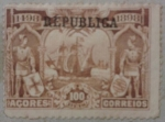 Stamps Portugal -  acores correios 1914