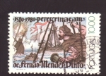 Stamps : Europe : Portugal :  400 aniv. peregrinación de Fernao Mendes Pinto