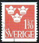 Stamps Sweden -  Tres coronas
