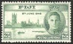 Stamps Oceania - Fiji -  REINO UNIDO -  Palacio y abadía de Westminster e iglesia de Santa Margarita
