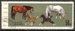Stamps Poland -   Yeguas y potros árabes.