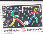 Sellos de Europa - Espa�a -  Pre-Olímpica Barcelona'92 -Futbol          (F)