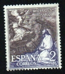 Stamps Spain -  Misterios del Santo Rosario -Oración en el huerto (Giaquinto)