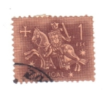 Stamps : Europe : Portugal :  Caballero a caballo