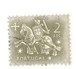 Stamps : Europe : Portugal :  Caballero a caballo