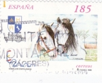 Stamps Spain -  Caballos Cartujanos 3613   (F)