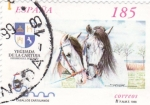 Stamps Spain -  Caballos Cartujanos 3613   (F)