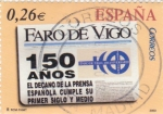 Sellos de Europa - Espa�a -  Diarios Centenarios  -FARO DE VIGO 150 años    (F)