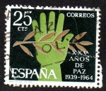 Stamps Spain -  XXV Años de paz - Alegoría de la paz