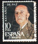 Stamps Spain -  XXV Años de paz - General Franco