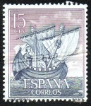 Stamps Spain -  Homenaje a la marina española - Nave medieval