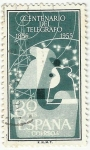 Stamps Spain -  CENTENARIO DEL TELEGRAFO