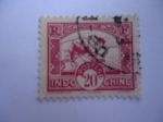 Stamps France -  Indo-CHine.La Sembradora.