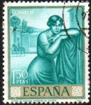 Stamps Spain -  Romero de Torres - Poema de Córdoba