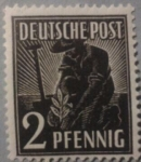 Stamps Germany -  deustche post 1948