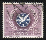 Stamps Spain -  Paisajes y monumentos - Emblema del Año Internacional del Turismo
