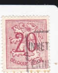 Stamps Belgium -  León Rampante y cifras