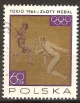 Stamps Poland -  Juegos Olímpicos de Tokio. Los ganadores polacos medalla.