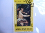 Stamps : Asia : Yemen :  South Arabia-Pintura:El triunfo de Baco. Estado de Mahra. Arabia del Sur.