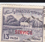Stamps Pakistan -  Jardínes de Shalimar en Lahure -SERVICE