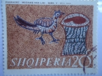 Stamps : Europe : Albania :  Mosaico del Siglo V y VI Excavados cerca a la Ciudad de pogradec-Albania -Shoqiperia.